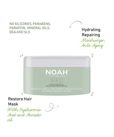 Noah Yal Restorative Hair Mask with Hyaluronic Acid | 200ml for Damaged & Dry Hair - Buy Internationally - Buy Online on GoSupps.com