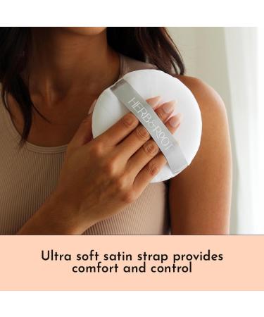Large Powder Puff with Satin Carrying Bag | Super Soft Velour Puff for Loose Body Powder - Perfect for Travel & Herbs - Buy Online on GoSupps.com