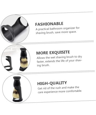 Alipis 4-Piece Black Brush Base Holder Set for Safety Razor - Men's Shaving Brush & Razor Rack - Travel & Cosmetic Organizer - Buy Online on GoSupps.com