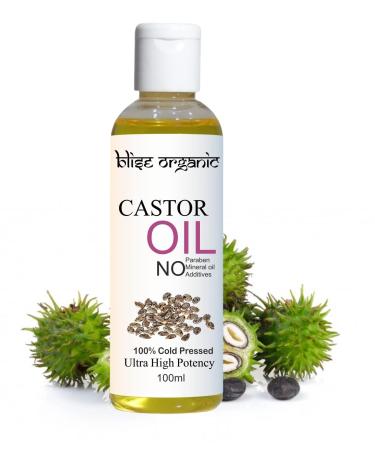 Castor Oil for Healthier Skin Hair and Nails with 100% Pure Natural Organic Cold-Pressed Oil 100ml