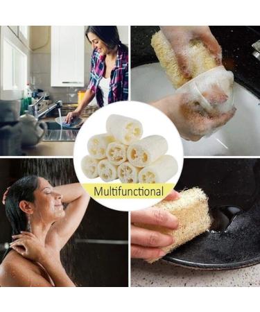 4 Count Loofah Exfoliating Body Scrubber - Natural Egyptian Shower Sponge for Women & Men | Perfect for Clean Skin Care & Spa Bath - Buy Online on GoSupps.com