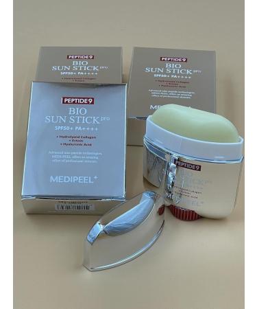 Generic MEDIPEEL Peptide 9 Bio Sun Stick Pro Sun Screen Anti Wrinkle Unisex Peptide 9 Bio SPF50+ Portable UV Protection Sunscreen Stick - Buy Online on GoSupps.com