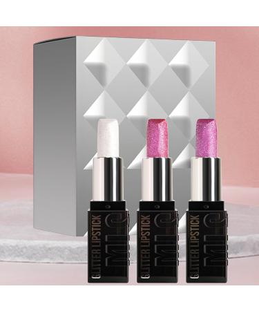  Yurosuis Lip Shine Set of 3 glittery smudge-resistant lipsticks for everyday wear commuting Valentine's Day holidays for women and girls - Buy Online on GoSupps.com