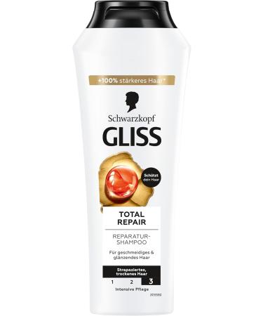 Gliss Total Repair Shampoo (250 ml) Hair Shampoo with Liquid Keratin & Flower Nectar Care Shampoo for Dry and Damaged Hair Reduces Hair Breakage - Buy Online on GoSupps.com
