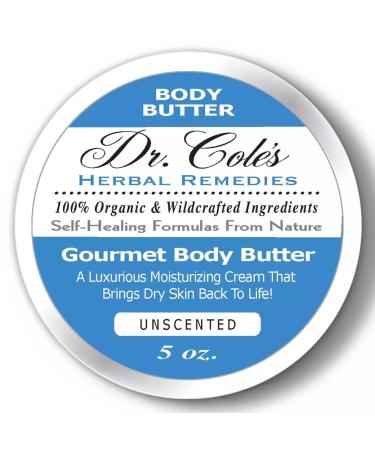 Dr. Cole's Gourmet Body Butter Luxurious Organic Moisturizing Cream to Revitalize Dry Skin | 100% Organic & Wildcrafted Ingredients | Hand Foot and Body Moisturizer