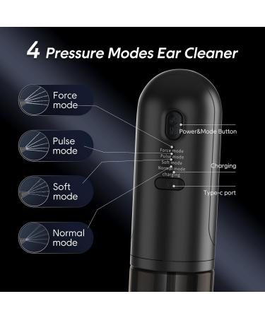 Buy Electric Ear Wax Cleaner - 4 Modes Water Powered Earwax Removal Kit | Rechargeable Ear Irrigation Tool with 12 Tips | International Shipping Available - Buy Online on GoSupps.com