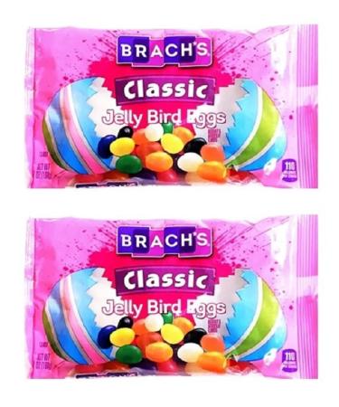 Brach's Limited Edition Classic Jelly Bird Eggs Jelly Beans Two 7 oz / 198 g Bags (Total of 14 oz / 396 g)
