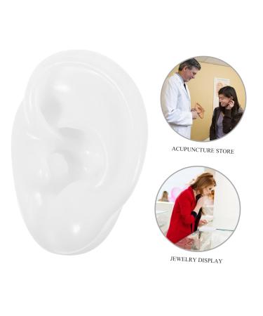 ASMR Ear Piercing Kit - 1 Pair Silicone Ear Mold Display with Auditory Meatus Model - White Piercing Set - Buy Online on GoSupps.com