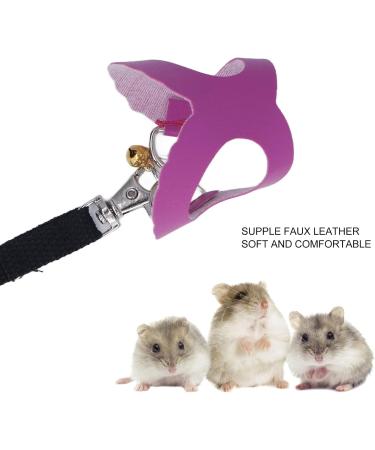 Shop Asixxsix Purple Dishwear & Leash Set for Hamsters Guinea Pigs & Ferrets - 3 Sizes Synthetic Leather Crockery & Nylon Line - Buy Online on GoSupps.com
