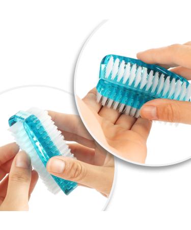 com-four Hand Washing Brush Set - 4 Piece Nail & Hand Cleaning Brushes in Blue/Black for Effective Hand Hygiene - Buy Online on GoSupps.com