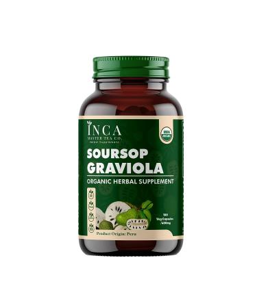Inca Master Tea - Graviola Capsules 800mg - 100 Caps - Organic Soursop & Guanabana Leaves Tea - Buy Online on GoSupps.com