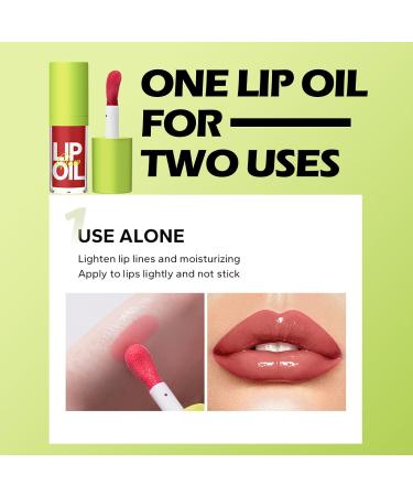 Erinde Plumping Lip Oil 103 Sweet - Hydrating Vegan Tinted Gloss | Non-Sticky Moisturizing Lip Oil with Big Brush Head - Buy Online on GoSupps.com