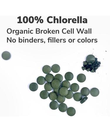 KIKI Health Organic Chlorella Tablets - 100% Organic Superfood for Digestive, Immune & Brain Health | Vegan Protein & Vitamins | Chlorella Vulgaris 200 Tablets (500mg) - Buy Online on GoSupps.com
