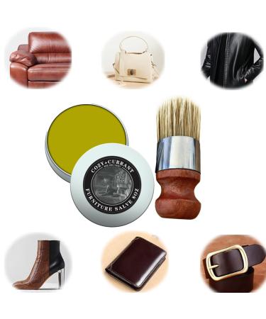 Protective Leather Salve Furniture Salve for Leather Long-Lasting Hydration to Prevent Dryness and Cracking for Leather Wood Furniture Crafts Yellow