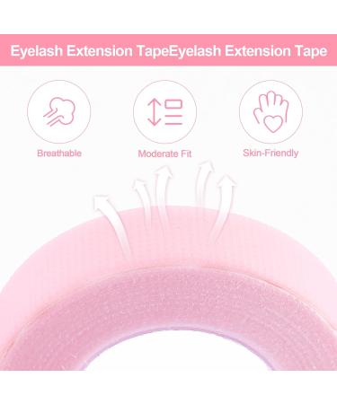 4 Rolls False Eyelash Tape with a Scissor Pink Lash Tape Breathable & Micropore Tape PE Eyelash Tape for Extensions 9M Each Roll - Buy Online on GoSupps.com
