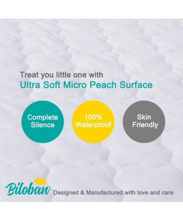 Waterproof & Noiseless Crib Mattress Protector | Skin Friendly & Breathable | Machine Washable & Absorbent | Quilted Design | White, 52x28 Inch | Pack of 1 - Buy Online on GoSupps.com
