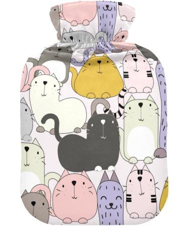 Shop Naanle Funny Cats Heat Bottle - 1L Warm Water Bottle for Pain Relief & Therapy | International Shipping Available - Buy Online on GoSupps.com