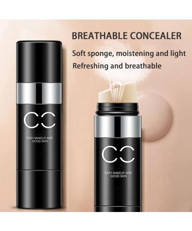 CC Cream Foundation Stick with Air Cushion Sponge | Full Coverage Concealer | Moisturizing Brightening Nude Makeup - Best Pigment Liquid Foundation - Buy Online on GoSupps.com