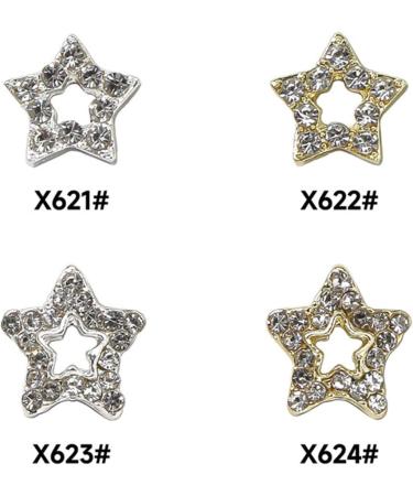 FEIlei 20 Pieces Dangling Star Nail Charms 3D Rhinestones Stars Charms Star Nail Charms - Buy Online on GoSupps.com