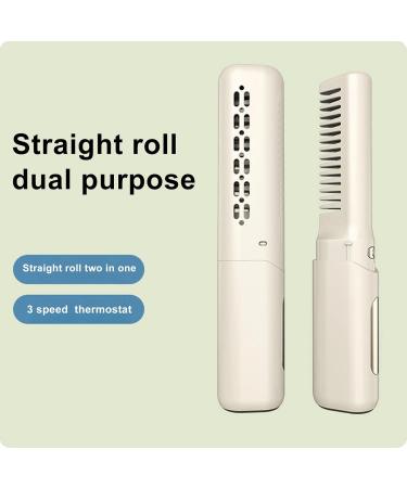 Cordless Hair Straightener with 3 Temperatures & Anti-Scald Comb Teeth - Ideal for All Hair Types (Khaki) | International Shipping Available - Buy Online on GoSupps.com