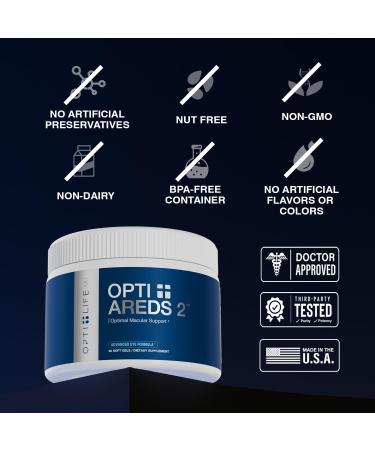 Opti + AREDS 2 Supplements | Vision & Eye Health Supplements for Adults | Includes Lutein Zeaxanthin Zinc and Vitamin C for Macular Support* | 90 Softgels / 45 Servings - Buy Online on GoSupps.com