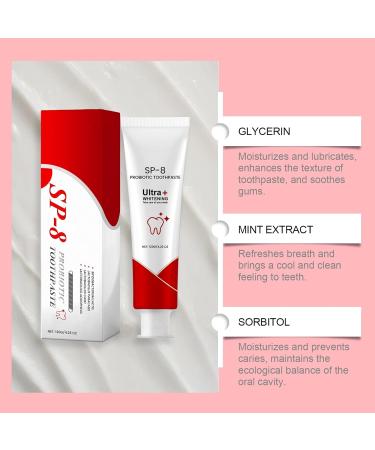  Generisch Pack of 2 probiotic toothpastes - 120g - Removes stains - Gum health - Gentle wellness toothpaste for adults - Buy Online on GoSupps.com