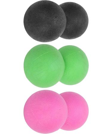 Verdant Touch TPR Massage Ball Set Yoga & Fitness Muscle Relaxation Tool in Black Rose & Green - Buy Online on GoSupps.com