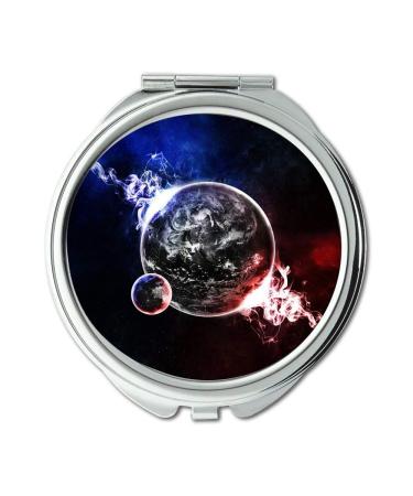 Mirror mouse away concentrate dreaming earth Earth Blue Planet Globe Planet Space Universe makeup mirrors pocket mirror portable mirror