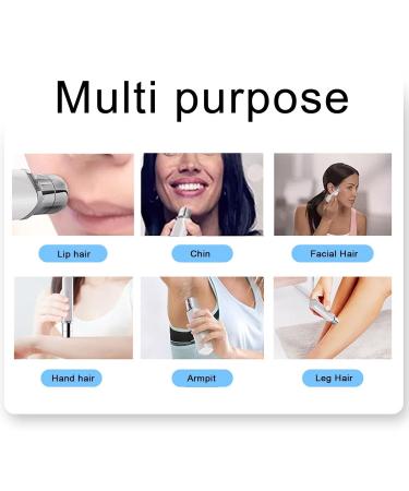 Mini Hair Remover for Women | Portable Painless Facial Hair Removal | Fast & Gentle Electric Tool for Eyebrows Lips Arms & Body - Buy Online on GoSupps.com