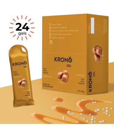 Krono Nutrition Energy Gel - Sports Nutrition - Made with Natural Ingredients - 24 count (Salted Caramel) - Buy Online on GoSupps.com