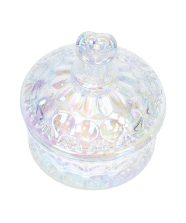 Ipetboom Nail Tools 1pc Nail Art Crystal Cup Nail Glass Crystal Cup Crystal Dappen Dish with Lid Glass Dappen Dish Nail Art Glass Cup Para U as Clear Glass Danpen Dish Pen Wash Cup Liquid 8x8cm Assorted Color