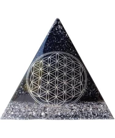 Shungite Orgonite Pyramid - EMF Protection | Flower of Life Design | Shop Internationally - Buy Online on GoSupps.com