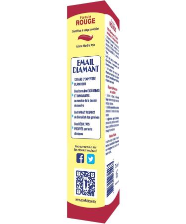 EMAIL DIAMANT Dentifrice Formule Rouge 75 ml - Premium Whitening Toothpaste for Healthy Teeth & Fresh Breath - Buy Online Internationally - Buy Online on GoSupps.com