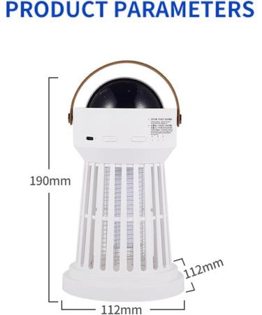 Buzz Buster - Buzz Buster Mosquito Zapper Buzz Buster - 360 Indoor & Outdoor Protection BuzzBuster Mosquito Killer Mosquito Zapper with Starry Sky Projection for Camping Picnic (1) - Buy Online on GoSupps.com