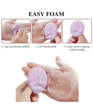 Menyiyds Silicone Facial Cleaning Brushes - 4 Pack Anti-Aging Pore Cleaners | Gentle Skin Massage Brush for Sensitive Mild and Dry Skin - Buy Online on GoSupps.com