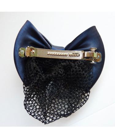 Nilioyul Wide Application Bow Work Hair Clips Snood Net For Stylish And Convenient Cloth Professional Hair Plate Mesh Pocket Two Bows-blue - Buy Online on GoSupps.com