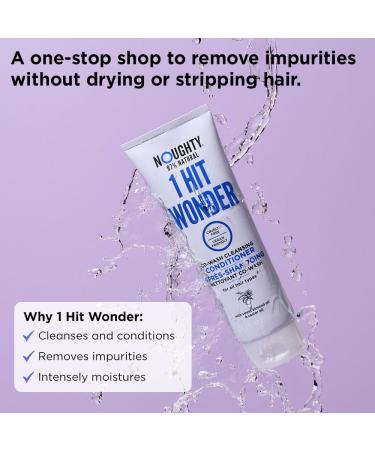 Noughty 97% Natural 1 Hit Wonder Co-Wash - Sulfate-Free Vegan 2-in-1 Shampoo & Conditioner with Sweet Almond & Castor Oil | 250ml - Buy Online on GoSupps.com