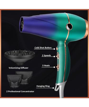 Professional 2300W Ionic Hair Dryer - Fast Drying Low Noise Travel-Friendly with Diffuser | Perfect Gift for Men & Women - Buy Online on GoSupps.com