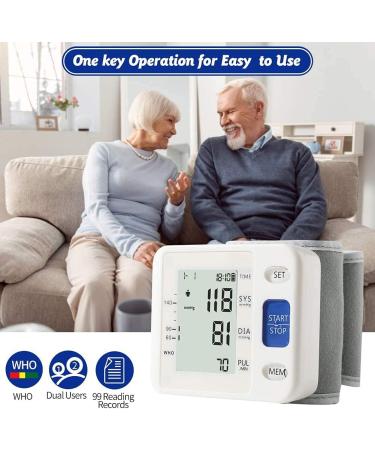 Automatic Wrist Blood Pressure Meter - Adjustable Cuff Irregular Heartbeat Detector 99 Memory Large LCD - Includes 2 AAA Batteries & Storage Bag | International Shipping - Buy Online on GoSupps.com