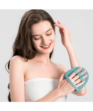 Soft Silicone Shower Brush 2 Pack - Body, Face & Short Hair Wash - Exfoliating Skin Massage Scrubber - Dry Skin Brushing Glove Loofah - Sensitive Skin Friendly - Peony Pink & Green - 1 Pair - Buy Online on GoSupps.com