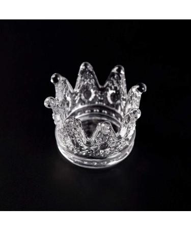 Alexnailart Nail Art Dappen Dish Glass Crystal Cup Crown Pen Holder Mini Nail Art Acrylic Liquid Powder Dappen Dish Manicure Tool for Home Salons - Buy Online on GoSupps.com