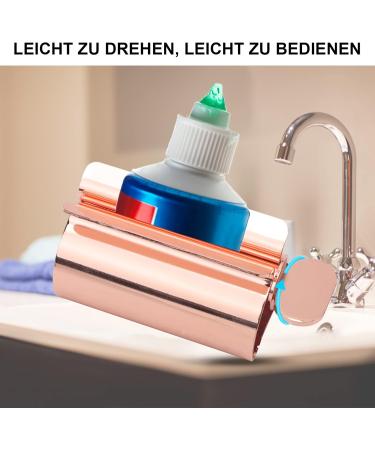 Piashow Tubenquetscher - Stainless Steel Tube Squeezer Set of 4 | Rose Gold | Perfect for Toothpaste Lotions & Creams | Suitable for All Ages - Buy Online on GoSupps.com