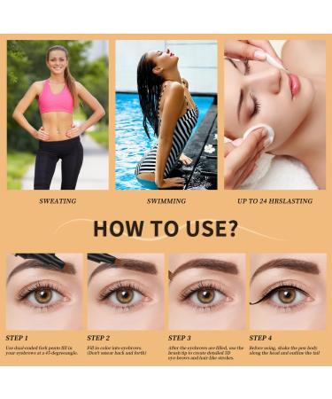 Buy Dual-Ended Microblading Eyebrow Pen - 2-in-1 Eyebrow Pencil & Eyeliner for Long-Lasting Looks (Black) | International Shipping - Buy Online on GoSupps.com