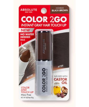 Absolute New York Color 2 Go Hair Stick Black Brown