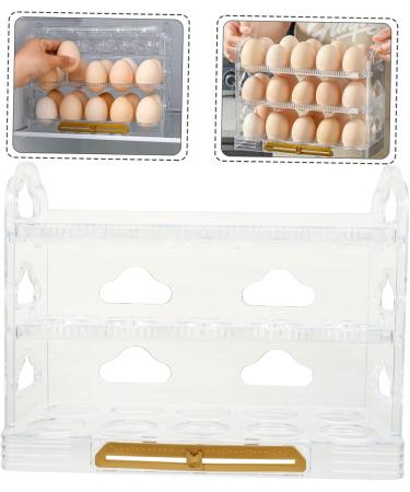 Healeved Container Holder Storage Fridge Tray Refrigerator Flipped Preservation Shop Household Home Transparent 25.5X20X10CM - Buy Online on GoSupps.com