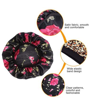 2 Pack Women's Satin Sleep Cap | Hair Care for Long & Curly Hair | Elastic Satin Hair Bonnet - Buy Online on GoSupps.com