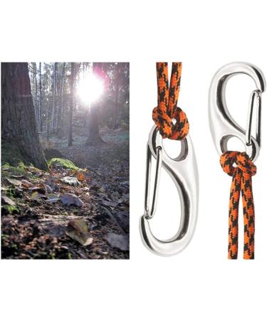 Syixute 6-Piece Stainless Steel Carabiner Hooks | Heavy Duty 50mm Climbing Clips | 100kg Load Capacity for Camping & Hiking - Buy Online on GoSupps.com