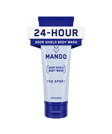 Mando Odor Shield Body Wash - 24 Hour Control - Removes Odor Better than Soap - SLS and Paraben Free Skin Safe - 8.5 Ounce (Pro Sport) Pro Sport 8.5 Fl Oz (Pack of 1)