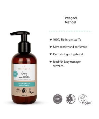 Mabyen Baby Care All-Around Set | Organic Natural Cosmetics - 4 Products + Fabric Bag - Baby Gift Set with Almond Oil Care Cream Wound Cream & Sunscreen - International Shipping Available - Buy Online on GoSupps.com