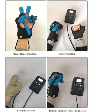 ZZBB Rehabilitation Robot Finger Orthoses Electric Rehabilitation Auxiliary Training Gloves Soft Resting Hand Splint for Flexion Contracture Finger Left Small - Buy Online on GoSupps.com